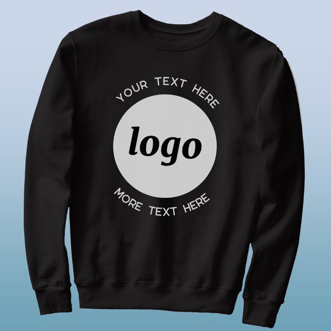 Sweatshirt Logo avec texte commercial promotionnel (Logo and custom text business promotional or uniform sweatshirt)