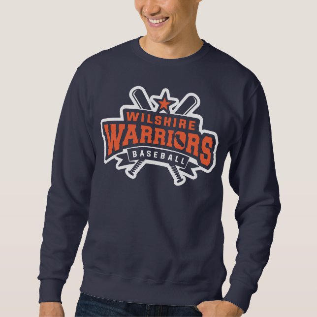 Sweatshirt Logo blanc de la Ligue de baseball Wilshire Warrio (Devant)