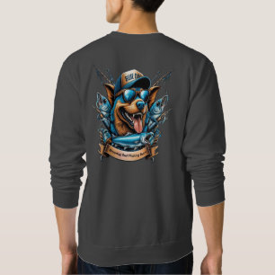 SWEATSHIRT LOGO CHIEN ET POISSON SUR LE DOS