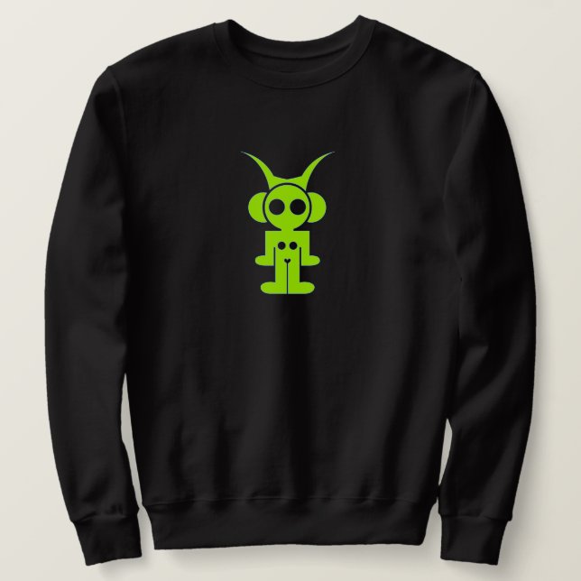Sweatshirt logo classique imprimé avant vert (Design devant)