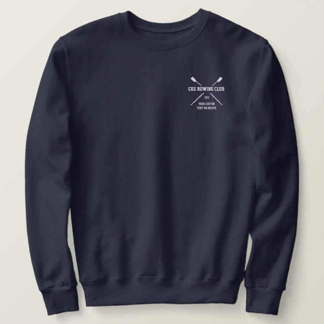 Sweatshirt Logo d'aviron de l'équipage personnalisé Voitures  (Design devant)