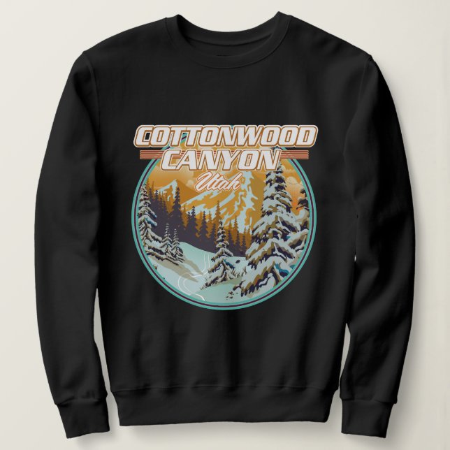 Sweatshirt Logo de Cottonwood Canyon Utah (Design devant)