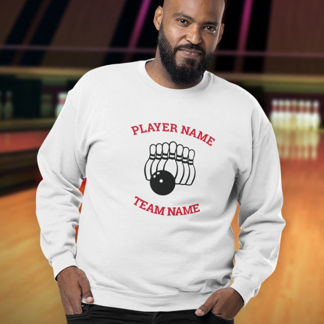 Sweatshirt Logo de l'équipe de bowling personnalisée (Créateur téléchargé)
