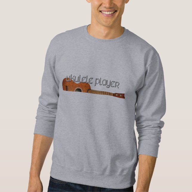 Sweatshirt Logo de magazine de joueur d'ukulélé (Devant)