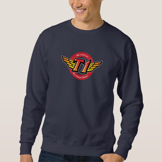 Sweatshirt Logo de T1 de SKT (la meilleure qualité jamais) (Devant)