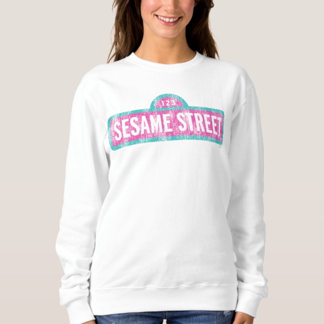 Sweatshirt Logo des signes rose sésame Street (Devant)