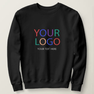 Sweatshirt Logo professionnel personnalisé Entreprise Noir