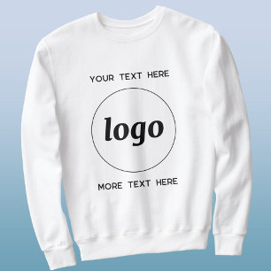 Sweatshirt Logo Simple Avec Texte Professionnel Promotionnel