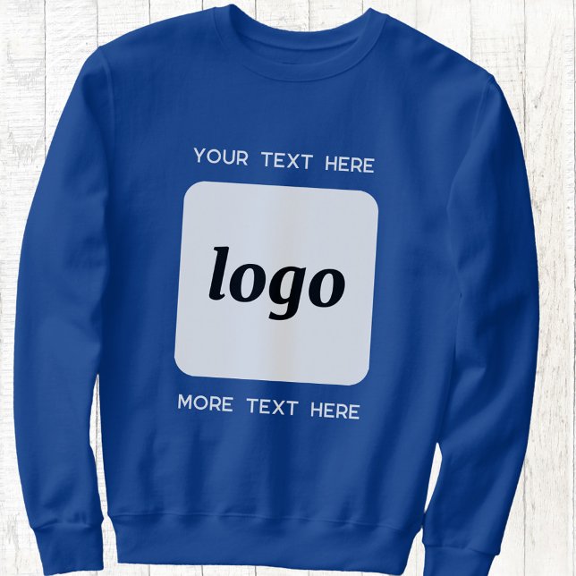 Sweatshirt Logo Simple Avec Texte Professionnel Promotionnel (Logo and custom text business promotional or uniform sweatshirt)