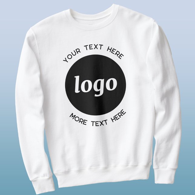 Sweatshirt Logo Simple Avec Texte Professionnel Promotionnel (Logo and custom text business promotional or uniform t-shirt)