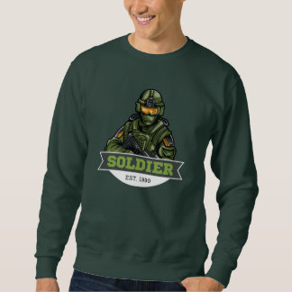 Sweatshirt Logo Soldat Tactique – Conception d'emblème milita