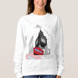 Sweatshirt London Big Ben Red Téléphone