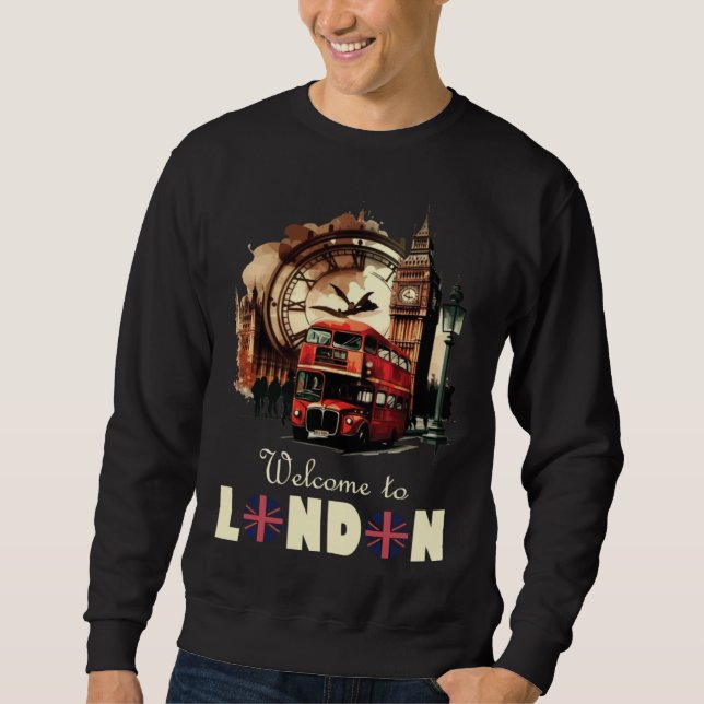 Sweatshirt London England Souvenir Tourist For Men Women Kids (Devant)