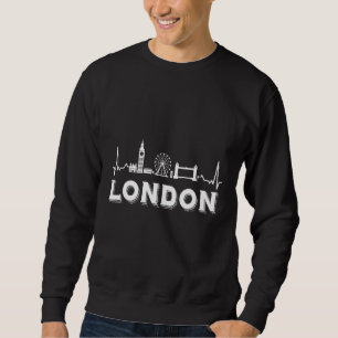 Sweatshirt London Heartbeat England Skyline De Grande-Bretagn