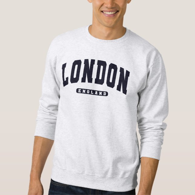 Sweatshirt Londres Angleterre Dark Varsity College Style (Devant)