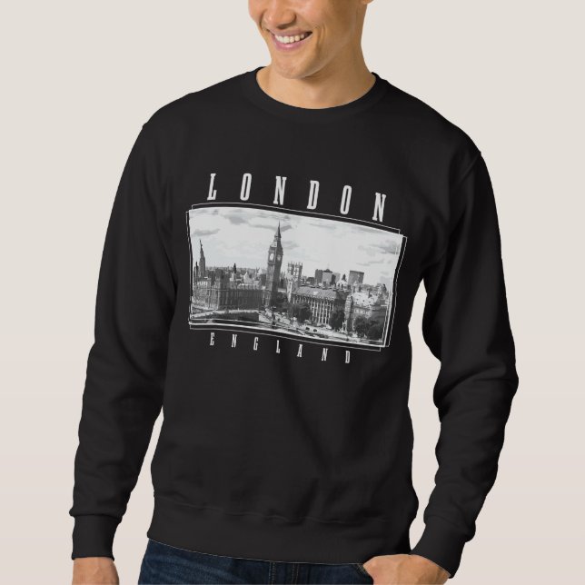 Sweatshirt Londres Angleterre Royaume-Uni Big Ben Skyline Bla (Devant)