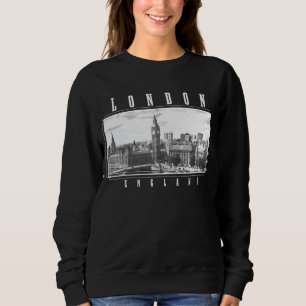 Sweatshirt Londres Angleterre Royaume-Uni Big Ben Skyline Bla