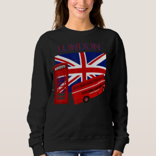 Sweatshirt Londres Angleterre Union Jack Drapeau Pour Femmes