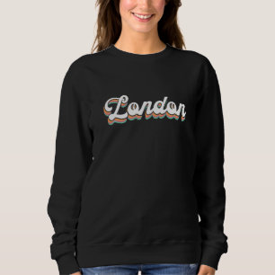 Sweatshirt Londres Rétro Angleterre Royaume-Uni - Londres Vin