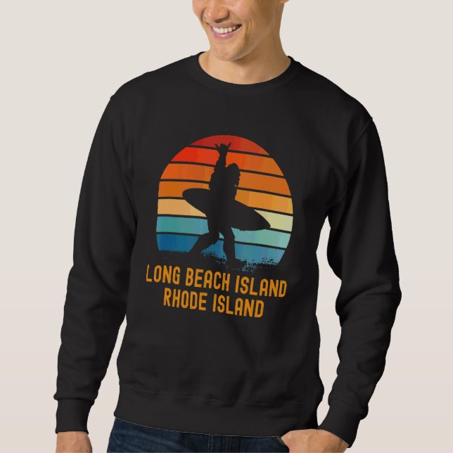 Sweatshirt Long Beach Island Rhode Island Sasquatch Souvenir (Devant)