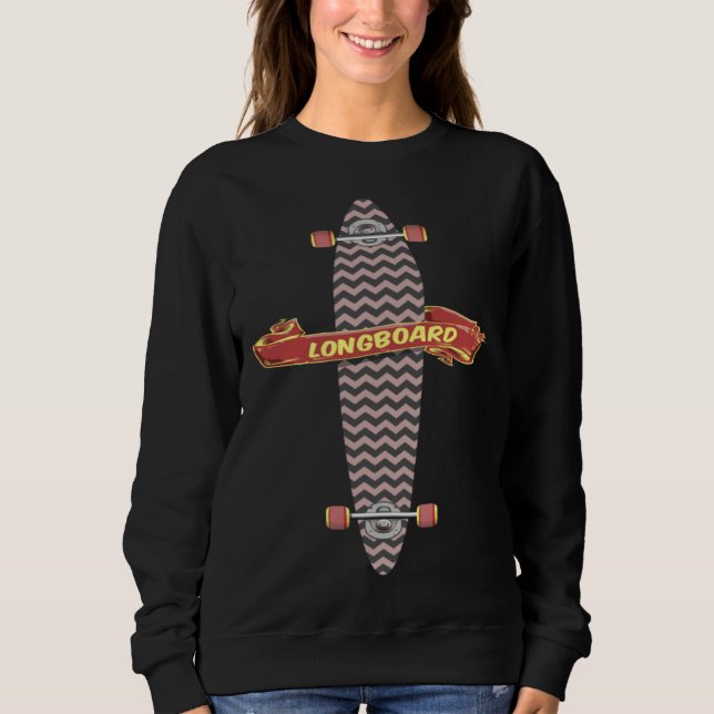 Sweatshirt Longboard Skateboard Longskate (Devant)