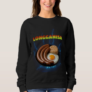 Sweatshirt Longganisa Mème Bootleg Rap Style 90s Vintage Funn