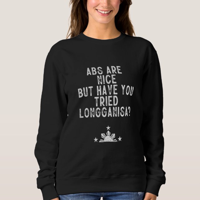 Sweatshirt Longganisa nourriture philippine   Tagalog Philipp (Devant)