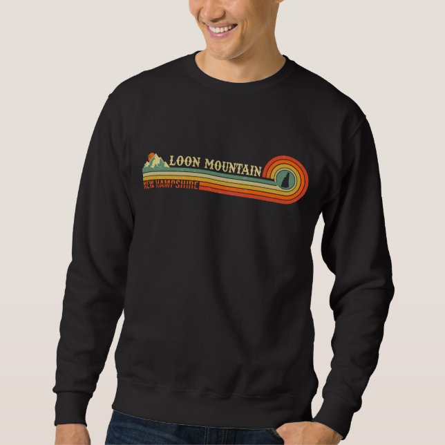 Sweatshirt Loon Mountain New Hampshire - Retro Vintage 60s (Devant)