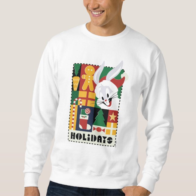 Sweatshirt LOONEY TUNES™ BUGS BUNNY™ Holidays Badge (Devant)