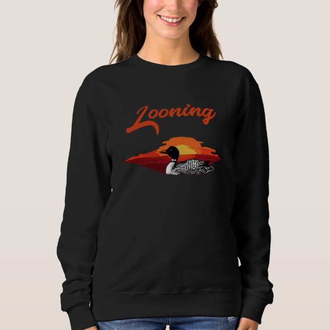 Sweatshirt Looning Birding Loon Aquatic Birds Bird Watching s (Devant)