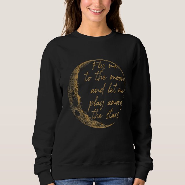 Sweatshirt L'Or Céleste M'Envole Sur La Lune (Devant)