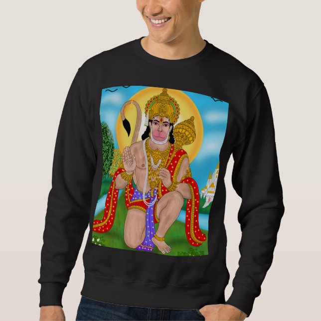 Sweatshirt Lord Hanuman Hoodie – Spiritual Clothing & Casual  (Devant)