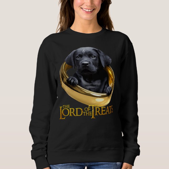 Sweatshirt Lord Of The Tras Black Labrador Puppy (Devant)