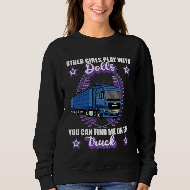 Sweatshirt Lorry driver motor driver trucker saying (Devant)