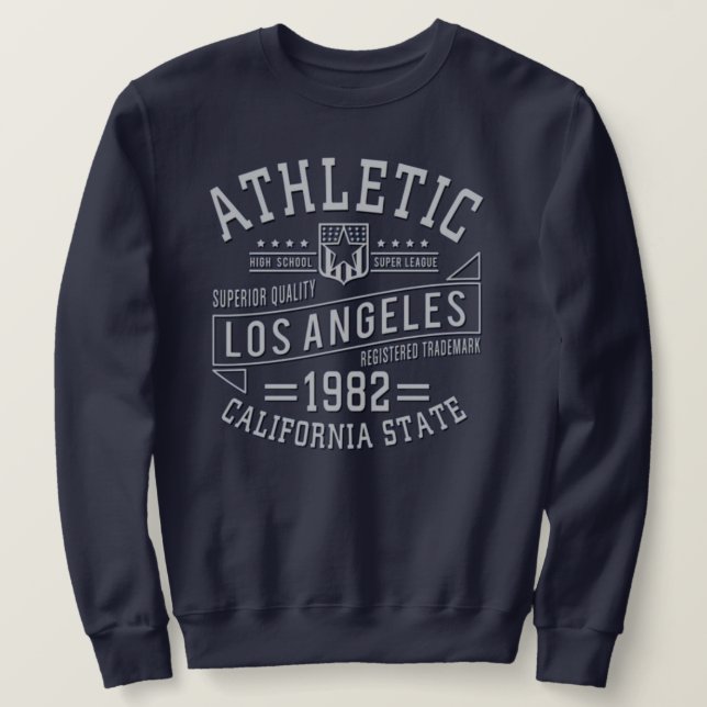Sweatshirt Los Angeles California state college athletic (Design devant)