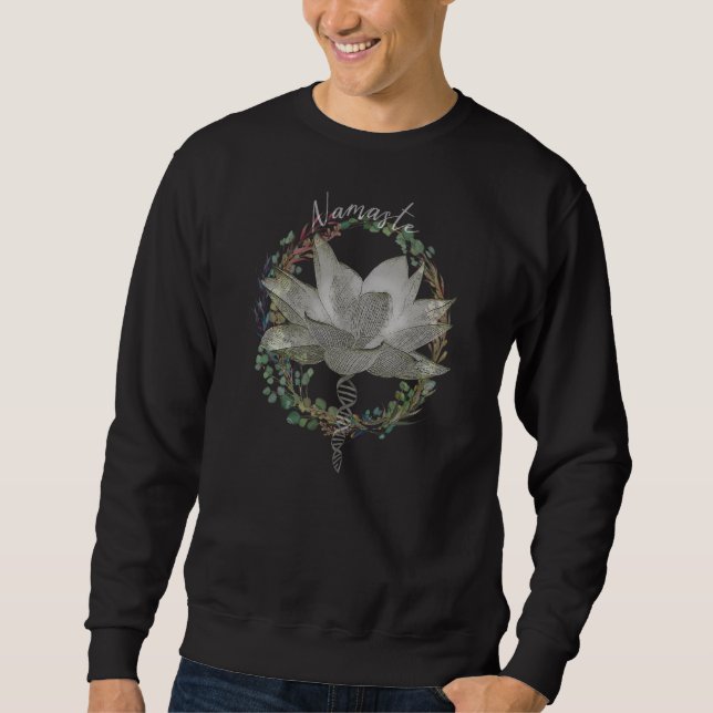 Sweatshirt Lotus Fleur Yoga Calmant Spirituel Namaste (Devant)