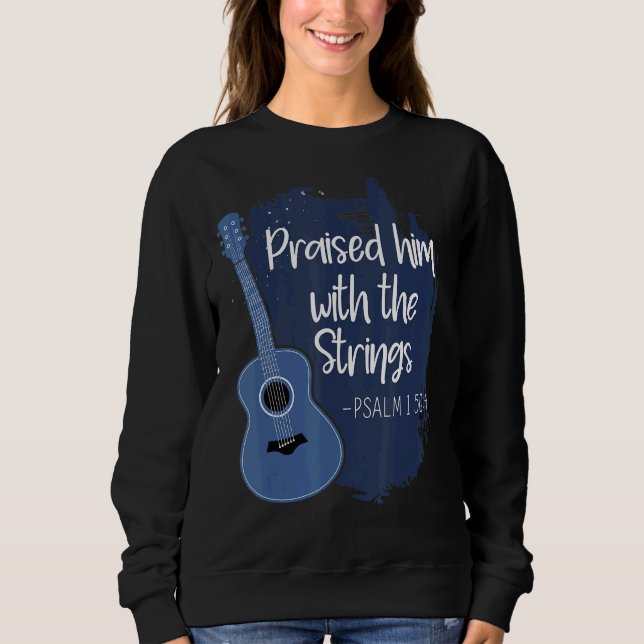Sweatshirt Loué Avec Les Cordes Instrument Guitare (Devant)