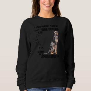Sweatshirt Louisiana Catahoula Leopard Citer Maman Papa Catah