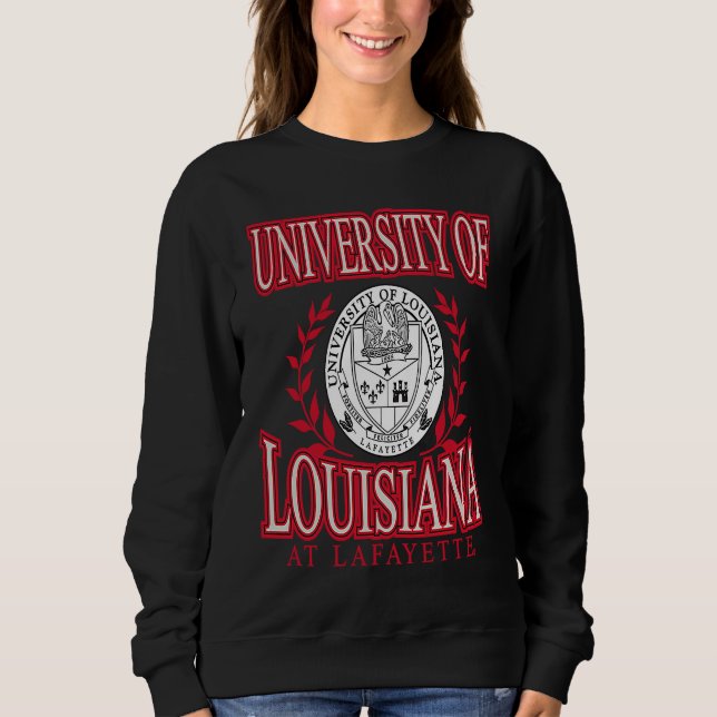 Sweatshirt Louisiana Lafayette Ragin' Cajuns Laurels Black (Devant)