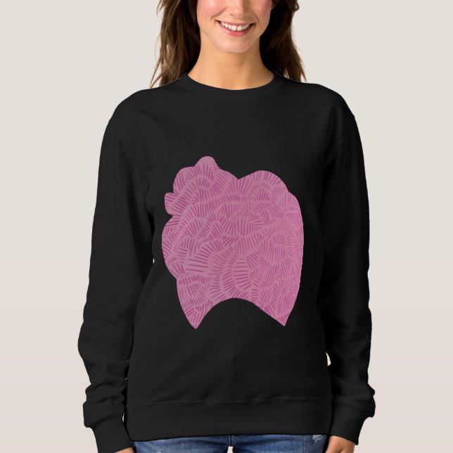 Sweatshirt Loulou De Pomeranian Spitz Dog Silhouette Graphism (Devant)