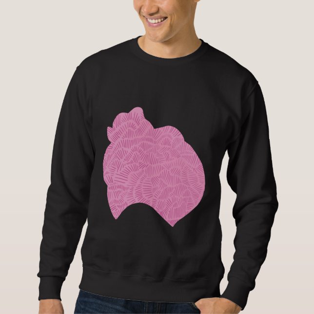 Sweatshirt Loulou De Pomeranian Spitz Dog Silhouette Graphism (Devant)