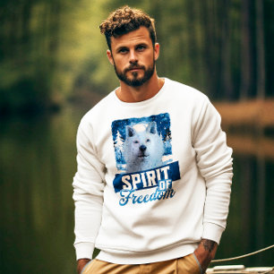 Sweatshirt Loup Arctique Esprit de Liberté Création Faunique