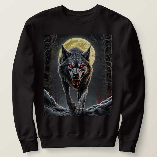 Sweatshirt Loup assoiffé de sang (Design devant)