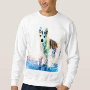 Sweatshirt loup blanc