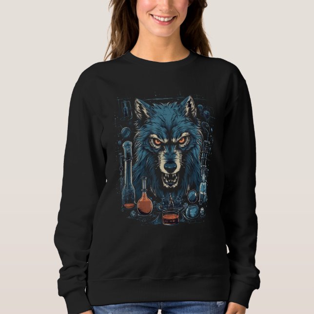 Sweatshirt Loup-chien Loup-garou Cerberus Hellhound Mythos 3 (Devant)