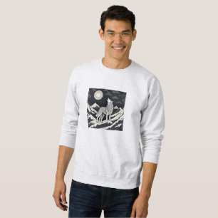 Sweatshirt Loup de nuit Howl - Lune et forêt esthétique