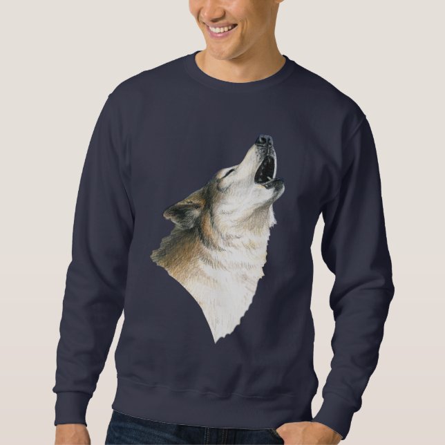 Sweatshirt Loup d'hurlement (Devant)