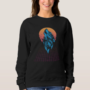 Sweatshirt Loup du Japon Vaporwave