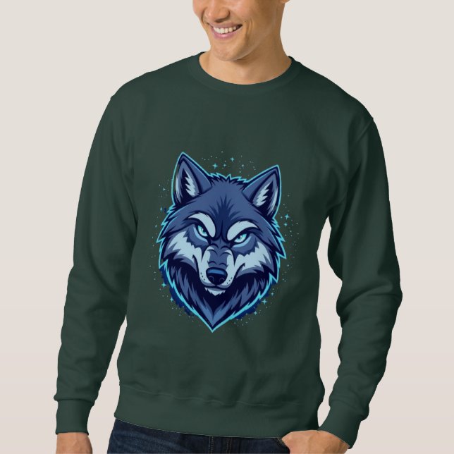 Sweatshirt Loup Féroce – Symbole de Force et de Liberté (Devant)