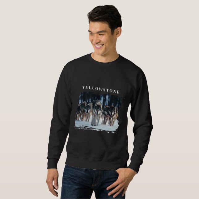 Sweatshirt Loups de Yellowstone (Devant entier)